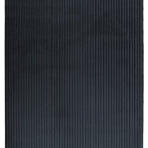 Hoogpolig vloerkleed Plush – antraciet met diepe ribtextuur