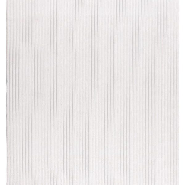 Hoogpolig vloerkleed Plush – ivory met subtiele glans en ribpatroon