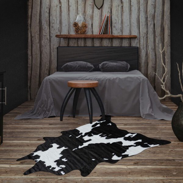 Rodeo koeienhuid vloerkleed – zwart-wit gevlekt