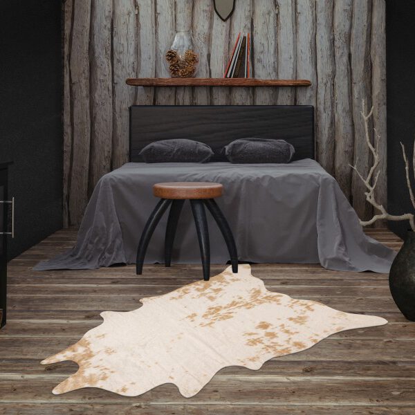 Rodeo koeienhuid vloerkleed – licht beige gevlekt