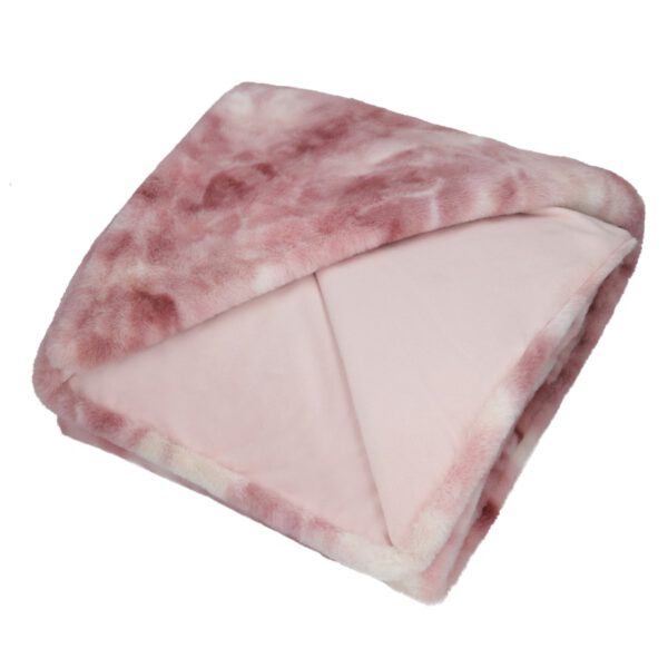 Rumba deken – Roze met zachte touch en tie-dye look
