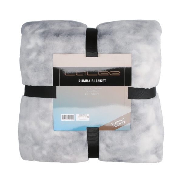 Rumba deken – Zilvergrijs met zachte touch en tie-dye look