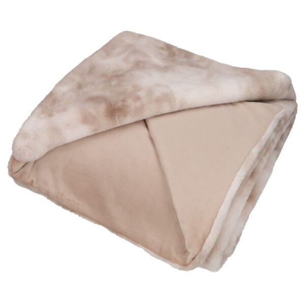 Rumba deken – Taupe met zachte touch en tie-dye look
