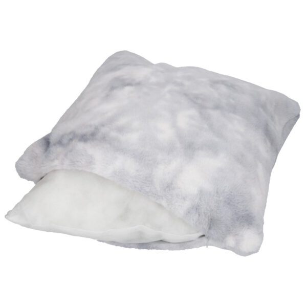 Rumba kussen – Zilvergrijs met zachte touch en tie-dye structuur