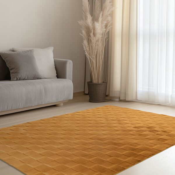 Soul Vloerkleed – Amber – Geblokt Design – Zacht Hoogpolig