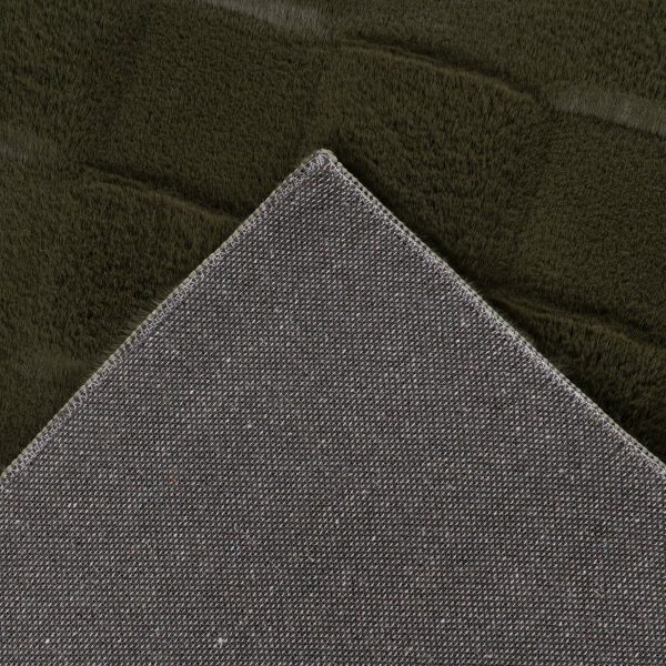 Soul Vloerkleed – Donkergroen – Geblokt Design – Zacht Hoogpolig