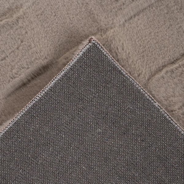 Soul Vloerkleed – Taupe – Geblokt Design – Zacht Hoogpolig