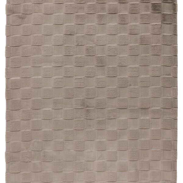 Soul Vloerkleed – Taupe – Geblokt Design – Zacht Hoogpolig