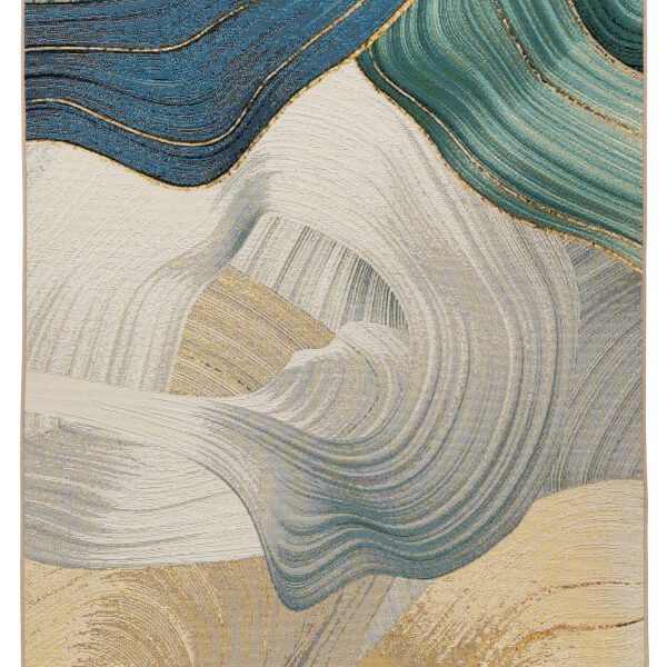 Summer Vloerkleed – Berglandschap Pastel – Laagpolig – Voor Binnen & Buiten