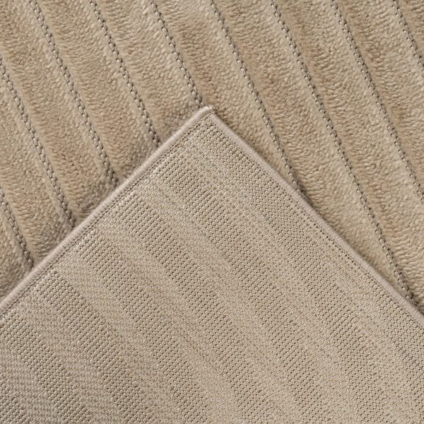 Japandi binnen- en buitenkleed Viva – beige met fijn patroon