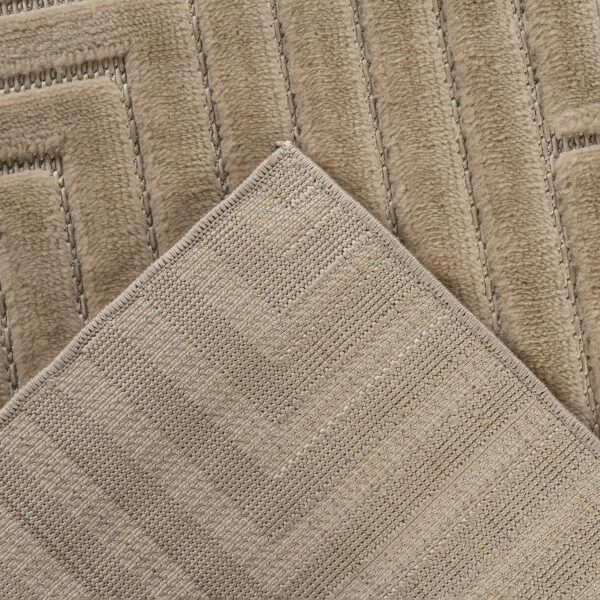 Japandi binnen- en buitenkleed Viva – beige met ingetogen Japandi lijnen