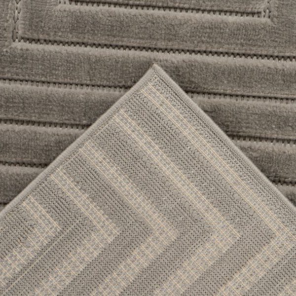 Japandi binnen- en buitenkleed Viva – zilver met rustige Japandi textuur