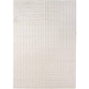 Nova – Vloerkleed Oslo Creme – Binnen En Buiten vloerkleed – Laagpolig – Japandi stijl