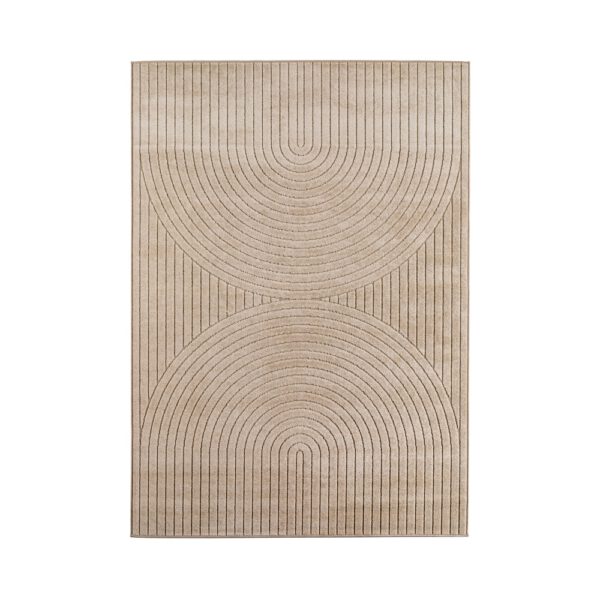 Nova – Vloerkleed Siena Beige – Binnen En Buiten Vloerkleed – Laagpolig – Japandi stijl