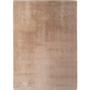 Joy vloerkleed – Beige – Effen laagpolig vloerkleed – zacht en met glans