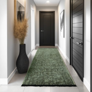Space – Groen Vintage Look – Laagpolig Vloerkleed