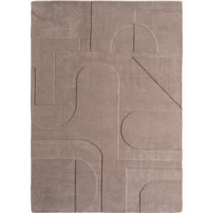 Pompei Seta Taupe – Japandi Stijl – Laagpolig Vloerkleed