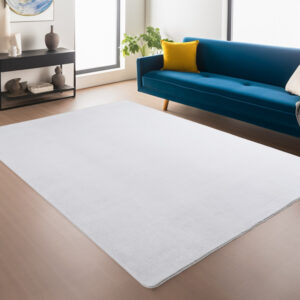 Joy vloerkleed – Wit – Effen laagpolig vloerkleed – zacht en met glans