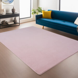Joy vloerkleed – Roze – Effen laagpolig vloerkleed – zacht en met glans