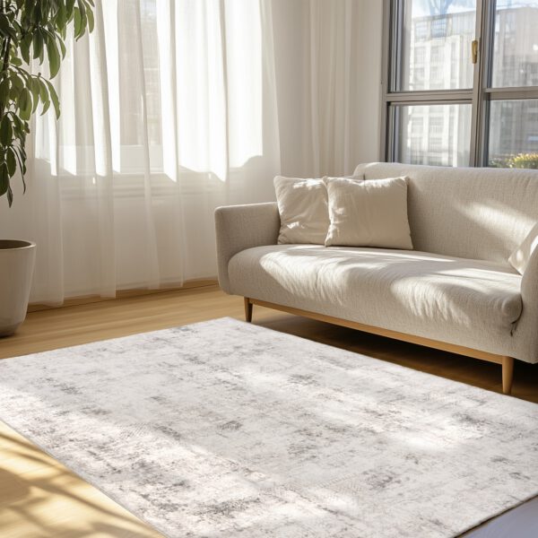 Lyon – Silver vintage vervaging – Laagpolig vloerkleed