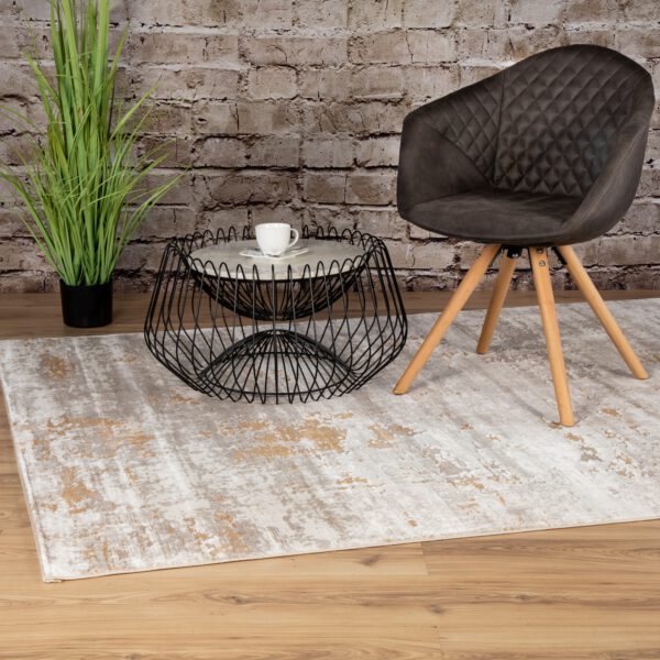 Paris – Taupe vintage vloerkleed – Laagpolig