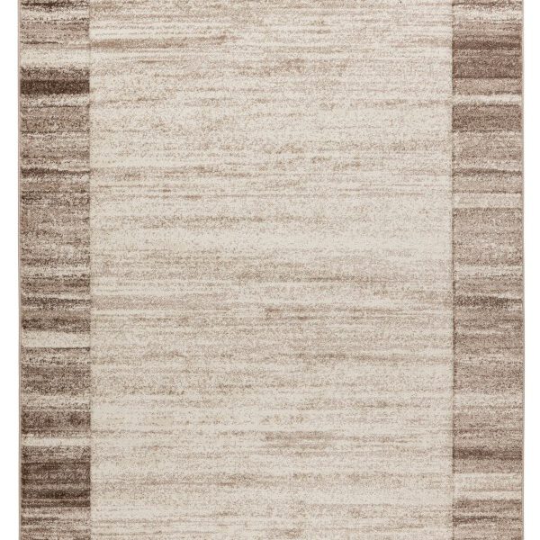 Trendy Carving – Beige kader structuur – Laagpolig vloerkleed