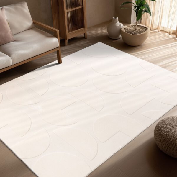 Focus – Ivory 3D structuur – Laagpolig vloerkleed