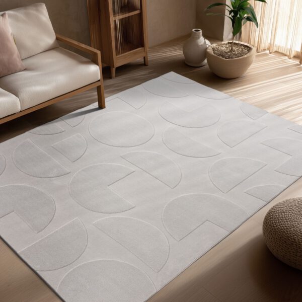 Focus – Silver 3D structuur – Laagpolig vloerkleed